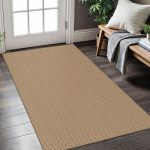 Boho Rugs for Entryway 3x5 ft Washable Front Door Area Rug Indoor Rubber Backed Kitchen Area Rug Front Porch Mat Non Slip Woven Cotton Floor Carpet for Entryway Living Room, Tan/Orange/Brown